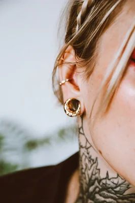 Textured Gold Studs